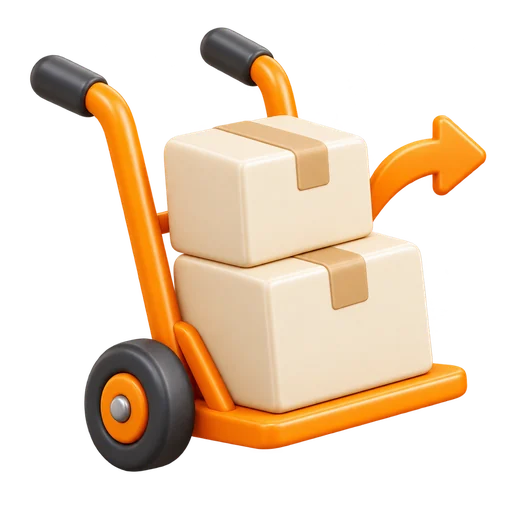 Räumung und Abtransport – Soft-3D-Grafik