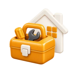 Soft-3D-Grafik: Hausmeisterservice, Werkzeugkoffer