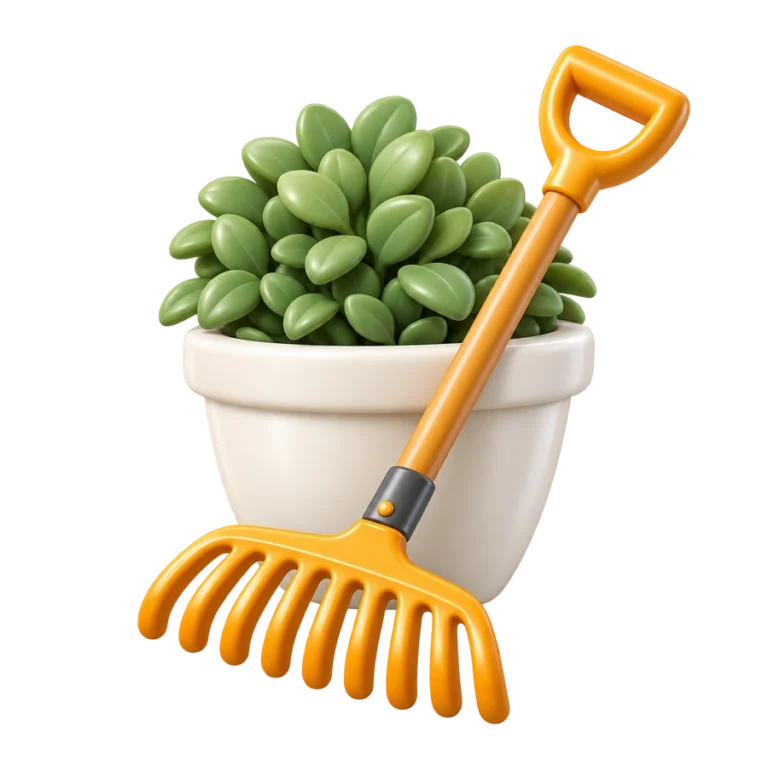 Soft-3D-Grafik: Gartenpflege, Grüne Außenanlagen